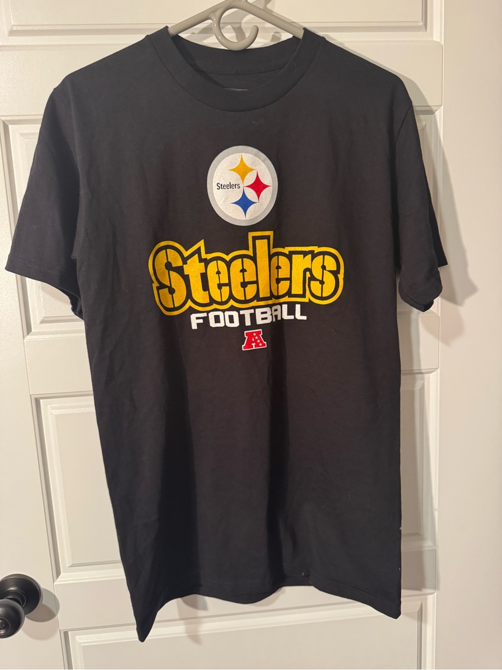 Pittsburgh Steelers NFL Team Apparel AFC T-Shirt, Black, Adult Size Small